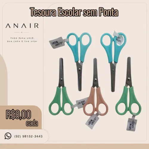 Tesoura Escolar sem Ponta