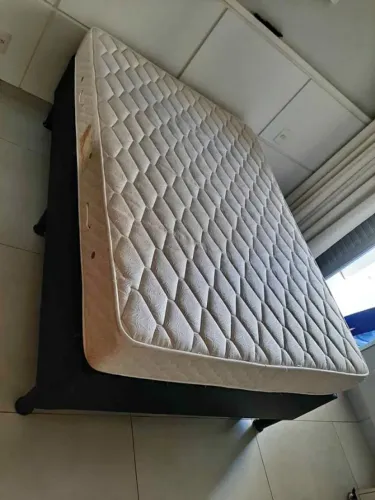 Cama casal com colchão de espuma D45 + cama auxiliar