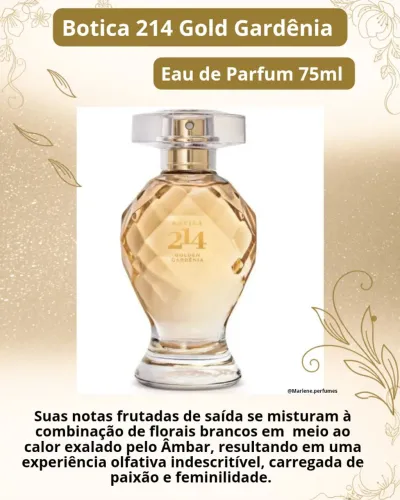 Perfume 214 Golden Gardenia feminino- 75ml 75ml
