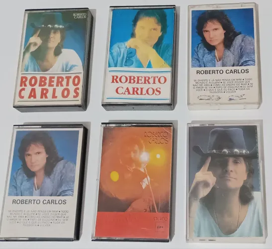 Roberto Carlos lote com 6 fitas K7