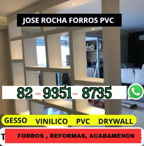 DIVISÓRIAS E GESSO - PLAQUINHAS, DRYWALL E REFORMAS