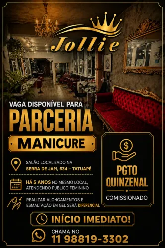 VAGA MANICURE TATUAPÉ