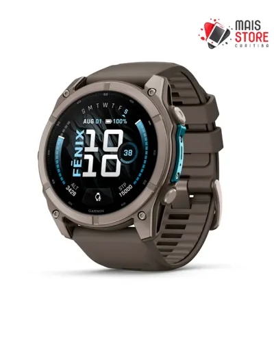 Relógio Garmin Fenix 9 Amoled Sapphire 51mm - Titanium/Gray- 010-04763-00- Novo