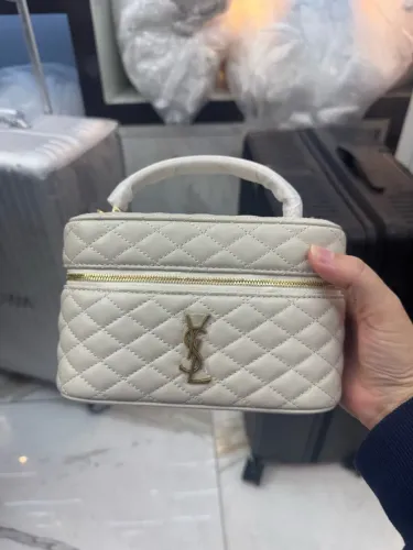 Bolsa de couro legítimo branco off white modelo gaby italiano da Yves Saint Laurent 