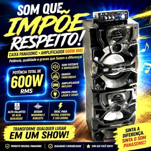 Caixa de som gradiente + amplificador Bluetooth 600w