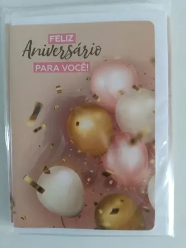 Cartões de Aniversário Embalagem com 10 Unidades Novos Grandes Para Cestas e Presentes