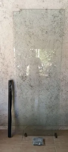 Vendo porta de vidro 8mm temperada para vão de 2.08 x 77.5 incolor vai completa tudo novo
