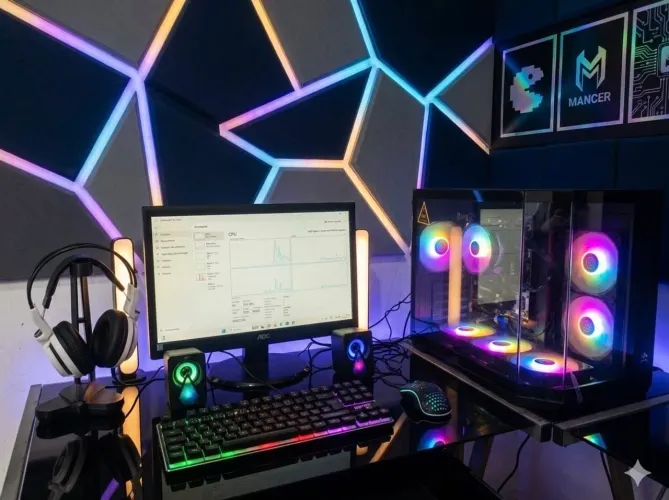 PC Gamer Completo (Ryzen 5 5500 / RX 580 8GB / 16GB DDR4 3200MHz) + Periféricos