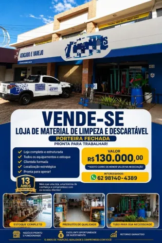 Vendo loja de produtos de limpeza completa
