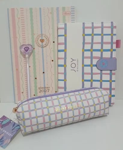 Kit Planner 2027 Caderno Estojo Caneta 
