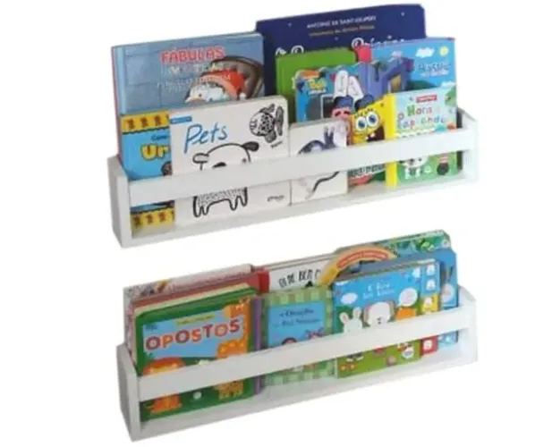 Prateleira infantil branco fosco