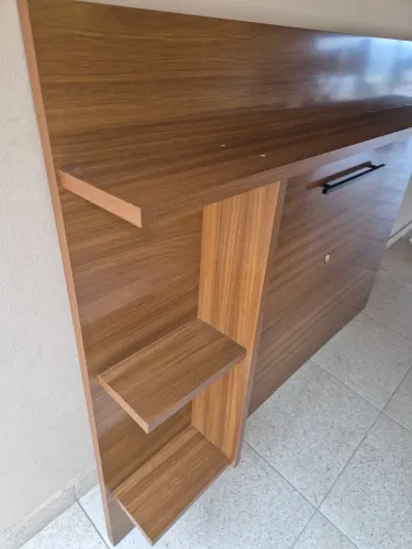 Painel pra TV ( com led e prateleiras)