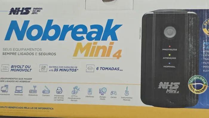 No Break NHS 600VA Bivolt Novo Lacrado