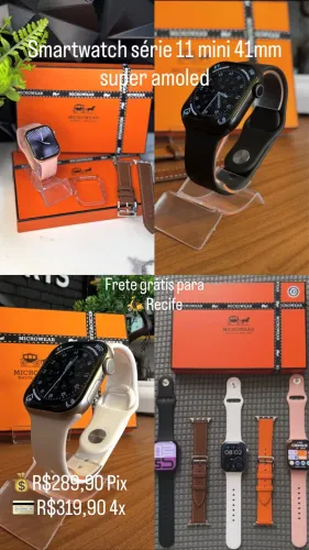 Smartwatch série 11 mini 41mm + brindes