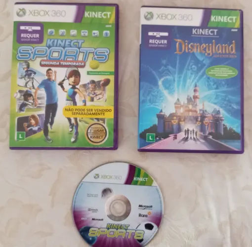 Kit 3 jogos originais Xbox 360 para Kinect.