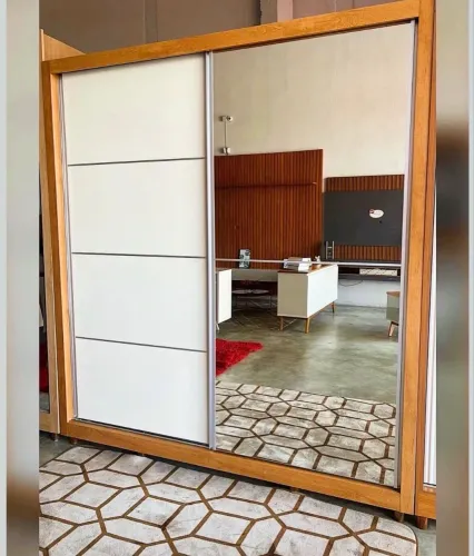 Guarda roupa casal com 2 porta de correr 100% MDF