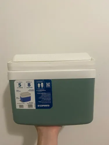 Caixa Térmica Soprano 5L Verde + Gelox ? Nova, Nunca Usada