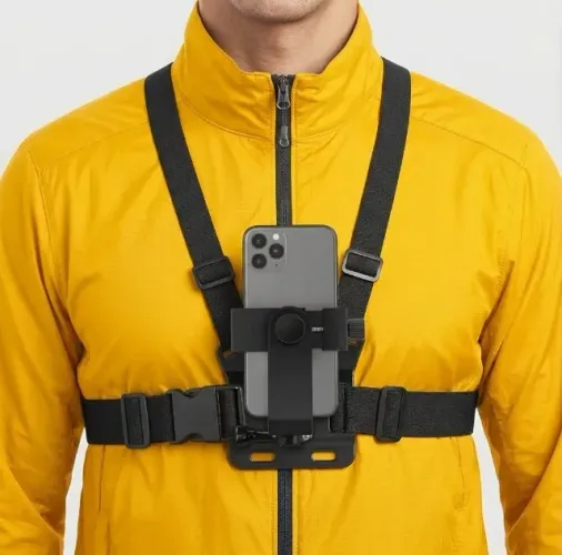 Suporte de peito ajustável para telefones celulares Para motocicleta e bicliceta