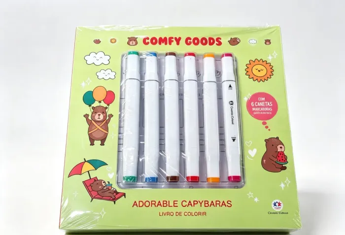 Kit de colorir livro com canetas