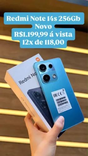 REDMI NOTE 14S 256GB NOVO!!