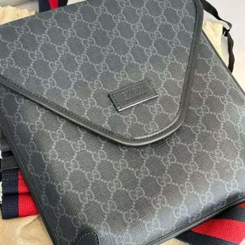Bolsa Gucci Masculina Tiracolo Preta Original