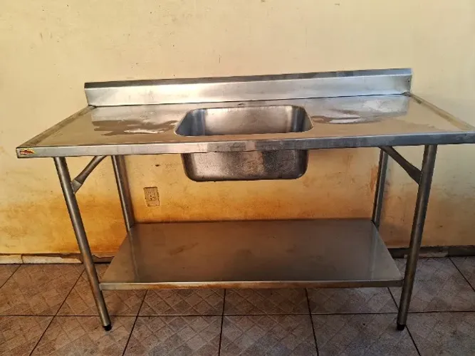 Lote Cozinha Industrial Inox Completa - 4 Bancadas Profissionais