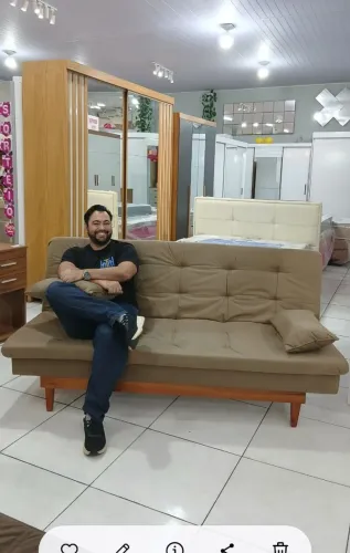 SOFA CAMA RECLINÁVEL COM 3 POSIÇÕES