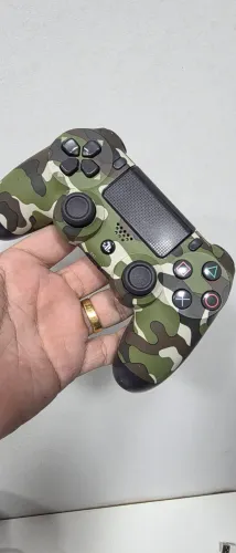 Controle ps4 original camuflado com analogicos hall efect TMR