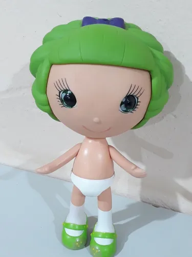 Boneca Fruit Kiss Kids olhos brilhantes sem a roupinha uns 22cm de altura
