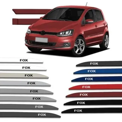 Friso Lateral Volkswagen Fox  - Branco / Preto / Prata / Cinza / Vermelho / Azul