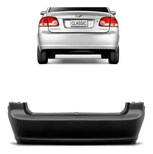 Parachoque Traseiro Chevrolet Corsa Classic 2011 à 2016 - Preto - Original