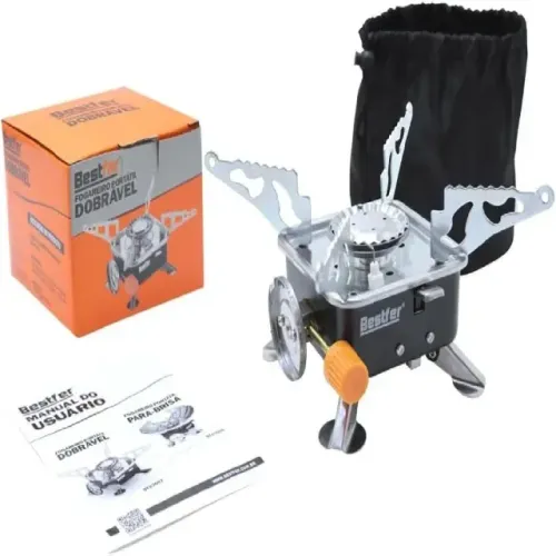 Fogareiro Portatil Dobravel para Camping e Viagem - Bestfer