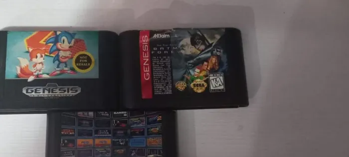 Lote de 3 Jogos Genesis - Sonic, Batman e Outros