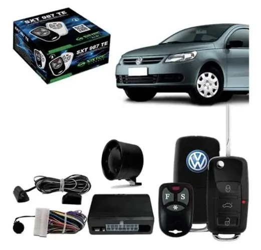 Alarme Gol Fox Saveiro Voyage G5, G6 e G7 Polo Sistec SXT987 + Chave