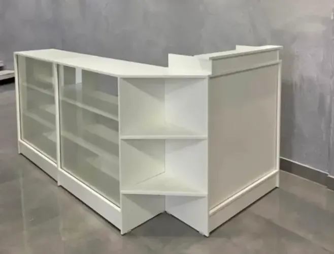 BALCÃO CAIXA + BALCÃO VITRINE EXPOSITORA