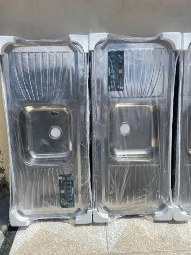 Pia inox 1,20m já com cimento 