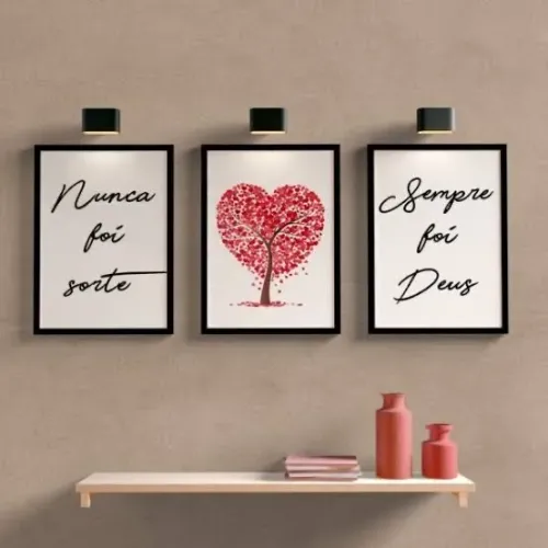 Quadro Decorativo - Frases Motivacionais - 3 Peças