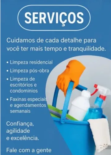 Fazemos sua limpeza pós obra ou limpeza doméstica 