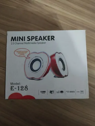 Mini Caixa de Som 2.0 Channel Multimedia Speaker E-128