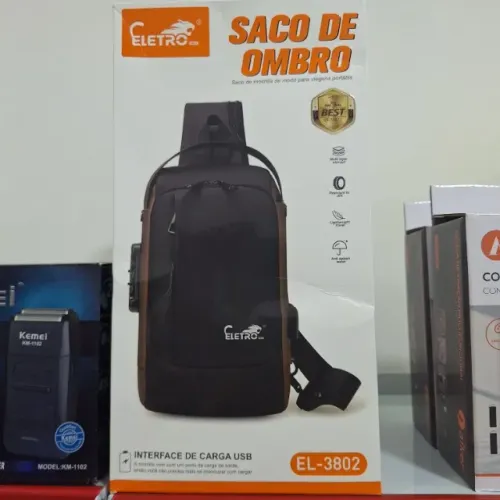 Bolsa de Ombro Mochila Transversal com Cadeado