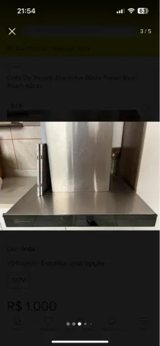 Coifa de Parede Electrolux 60cm Painel Blue Touch