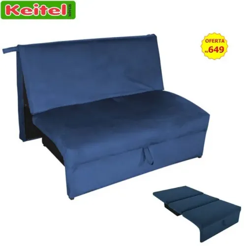 Sofá Cama Malu Tecido Cor Azul