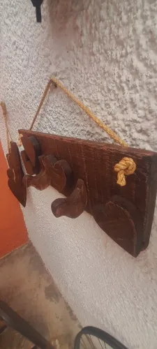 Porta pano de prato de madeira maciça