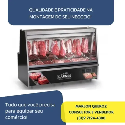 Balcão de Açougue Preto Gelopar 1.9M 220v