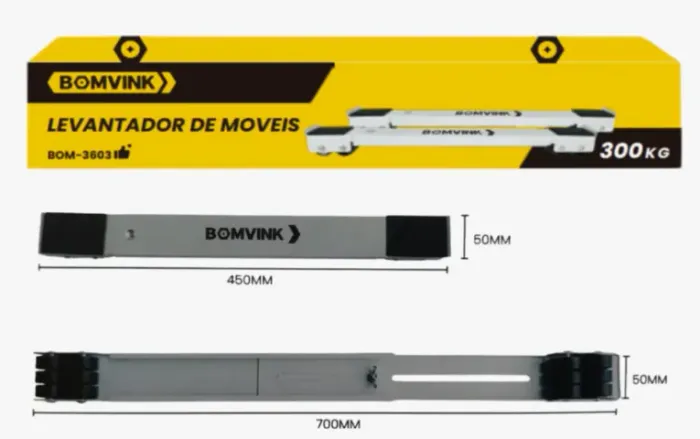 Levantador De Movel com 12 rodas Bomvink BOM-3603 Até 300kg
