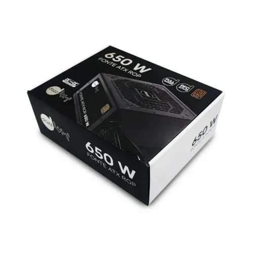 Fonte ATX ROP 650w Real 80 Plus Bronze PFC Ativo - Dazz | Alto Desempenho e Eficiência!