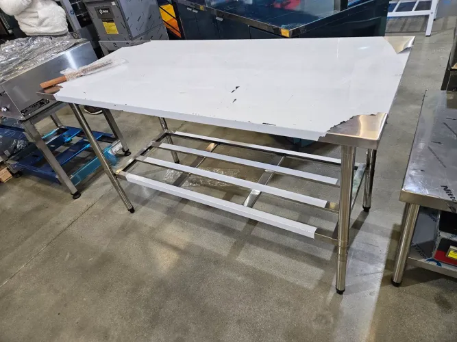 Mesa total inox 1,50x0,70m com grade inferior pronta entrega