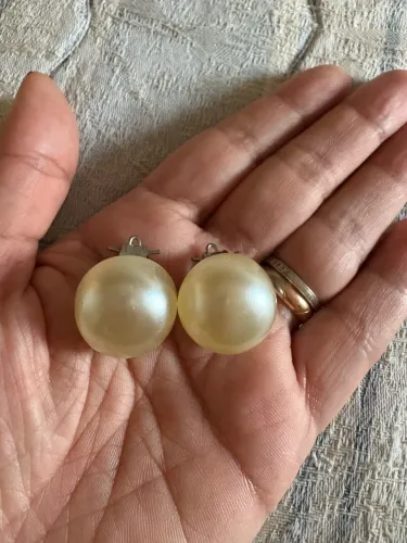 Brincos de pérola vintage - R$ 90 cada