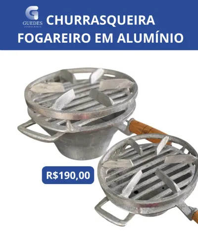 CHURRASQUEIRA FOGAREIRO EM ALUMÍNIO