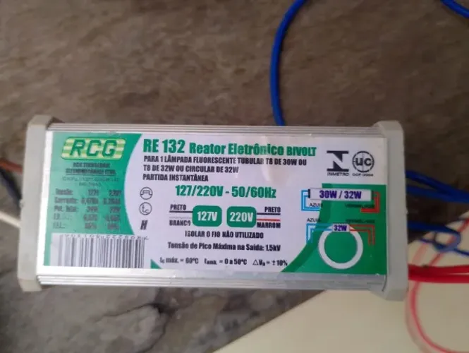 7 Reatores RCG p/ lâmpadas novos e usados